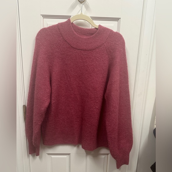 GAP Forever Cozy Ribbed Sweater Raspberry Ice Small - Picture 2 of 3